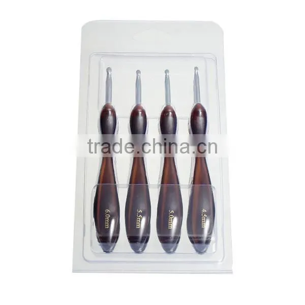 Wholesale 8pcs 2.50-6.0mm Curved Plastic Handle Crochet Hook Set photo-2