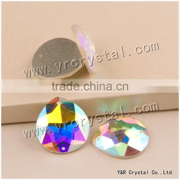 Flat Back Crystal Glass Beads AB Color With Holes or Not photo-4