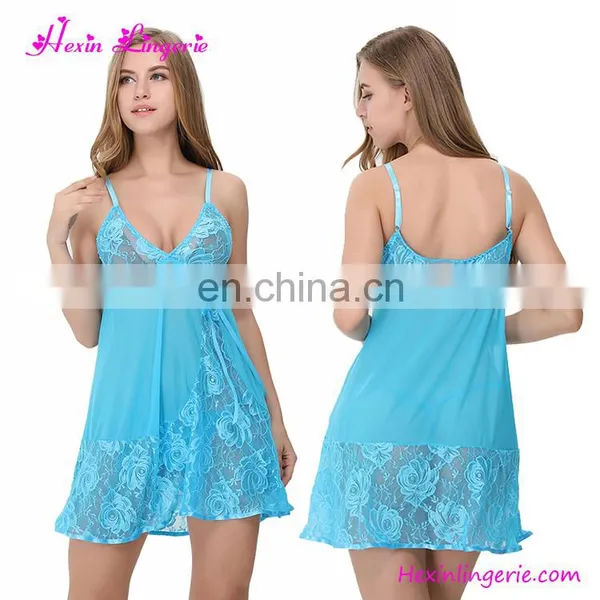 Low Price Lace Sleepwear NightWear Mature Women Plus Size Sex Lingerie photo-4