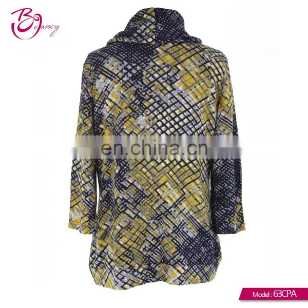 GuangZhou Supplier Cowl Neck Turkish Style Free Size Ladies Tunic for Fall Season photo-2