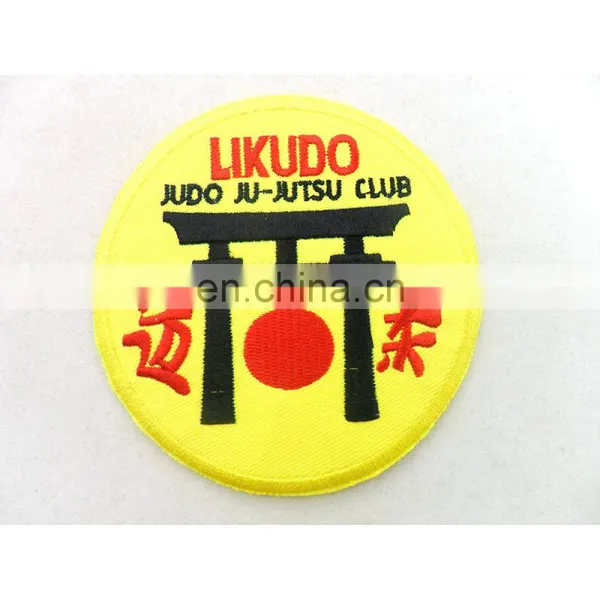 Factory any color over locking custom design embroidery patch
