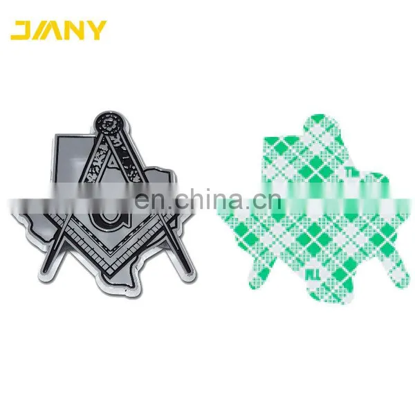 Custom Design Chrome Plated Metal Masonic Car Emblem Badge
