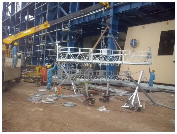 Indonesia 2 Meters Aluminium Temporary Gondola for Building Maintenance photo-3