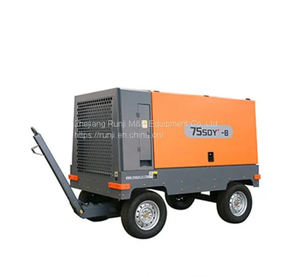 75kw 0.8mpa 13.6m3/min Electricl Engine Portable Screw Air Compressor Machine of Zhigao 75SDY-8 photo-2