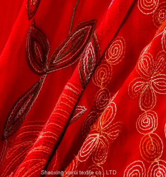 Korea Colourful Flat Embroidery Lace Fabric photo-4