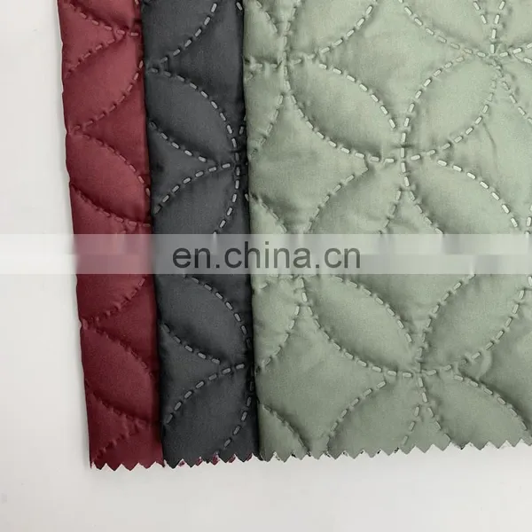 Polyester Pongee Fabric Quilting Wadding Quilting Fabric for Winter Coat and Jacket photo-5