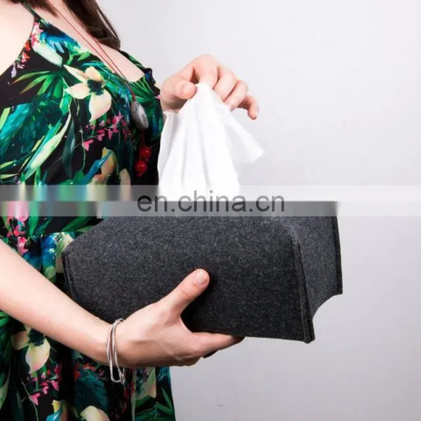 Factory Sell Simple Style Wool Felt Tissue Box Cover for Home Decor photo-6