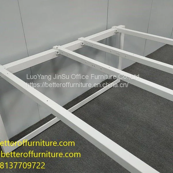 Module Design 4 Person Division Office Table Face to Face Steel Office Workstation White Color photo-5