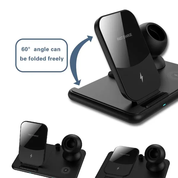 4 in 1 25W Fast Wireless Charger For IPhone 12 11 XS XR 8 X 3 in 1 Quick Charging Station For Apple Watch 6 5 4 3 Airpods Pro photo-4
