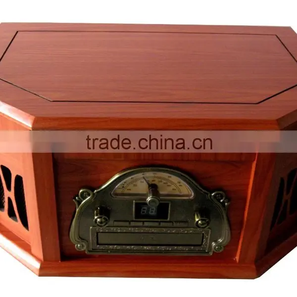 Classical Vinyl Record&Turntable With AUX Input/CD Player/AM,FM Radio photo-2