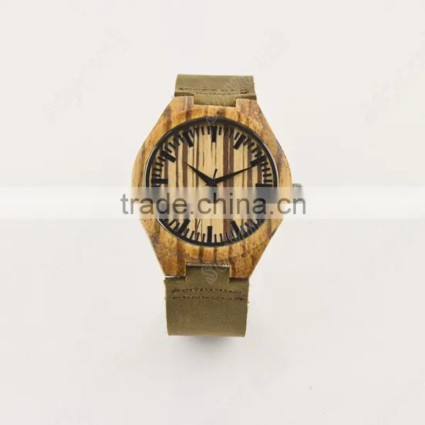 Japanese Movement Zebra Wood Watch Wrist Watches photo-6