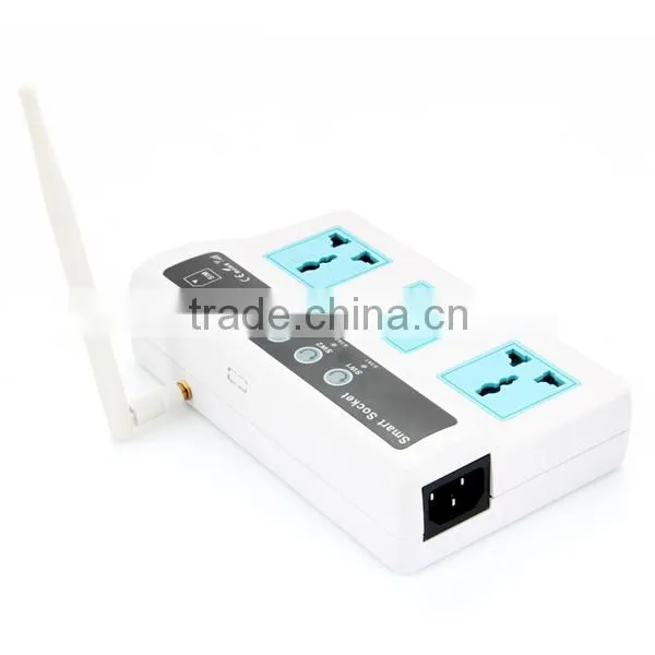 AC 90-245V SMS/DIAL Remote Controlled 2200W GSM Power Socket Extension Style With 3 Universal Sockets for US/EU/UK Standard Plug photo-4