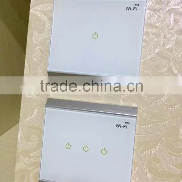 Android IOS Smartphone Remote Controlled Home Automation WiFi Light Switch With 3 Touch Buttons For Controlling 3 Gangs Of Light photo-3
