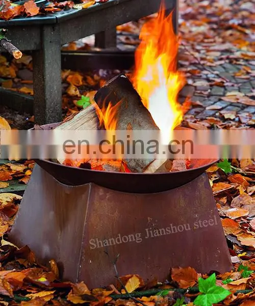 China Factory Outdoor Corten Steel Fire Pit 80cm Diameter Weathering Steel Fire Pit Bowl Indoor Fire Bowls photo-5