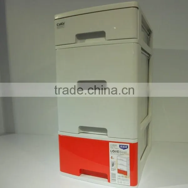 Plastic Mini 3 Layers Filing Cabinet Table Storage Cabinet Stationery Drawer photo-3