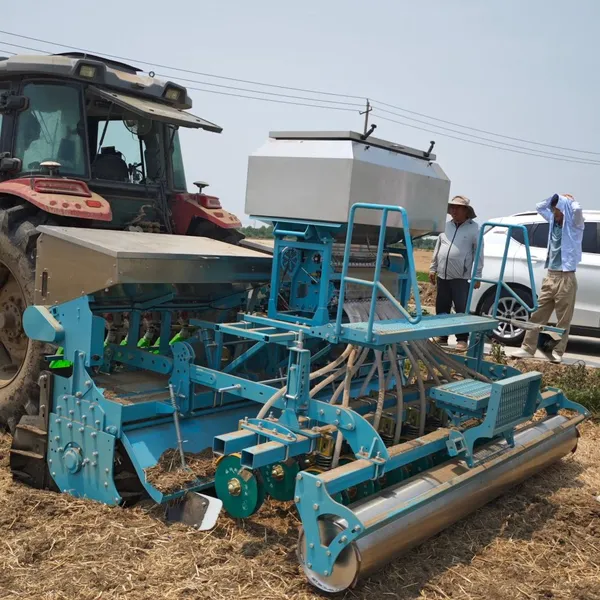 12 Rows Seeding Fertilizing Machine With Rotavator, Disc Harrow and Land Roller for Crops Planting photo-3