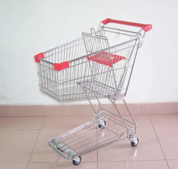 Steel Wire Supermarket Shopping Trolley Cart photo-4