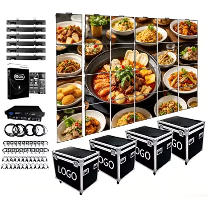 500x500/500x1000 P2.9/P3.91 Indoor/Outdoor Miet-LED-Videowandpanel, geeignet für Gebäude