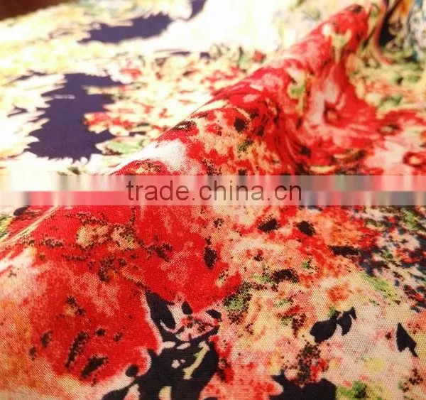 2015 Fabric Chiffon Print Flower Design for Women Dress photo-4