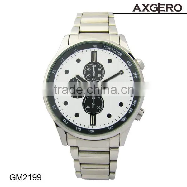 3 ATM Waterproof Quartz Sport Men Wristwatch Quartz Alloy Case Stainless Steel Black Watch photo-2