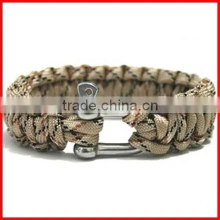 Fashion Stainless Steel Gold Clasp 550 2 Color Paracord Bracelet photo-2
