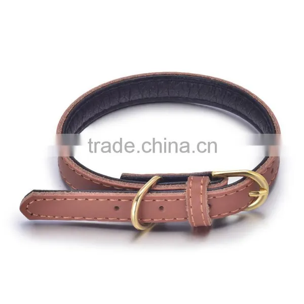Wholesale Pet Supplies Real Cowhide Genuine Leather Dog Collar photo-3