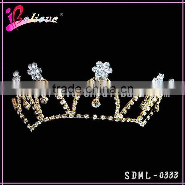Nice Diamond Bridal Tiara,crystal Wedding Gold Tiaras,factory Wholesale Tiara Crown