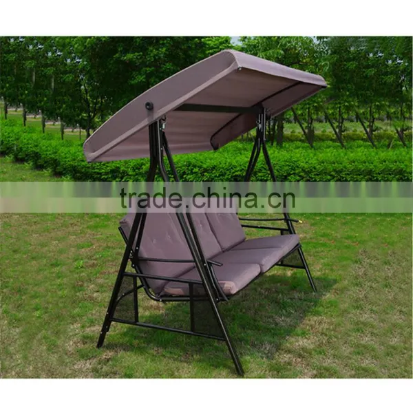 3-seat Garden Patio Shade Swing Hanging Chair Outdoor Canopy Swing Chair photo-3