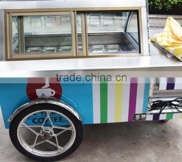 Mobile Stainless Steel Ice Cream Cart Ice Slush Cart/ice Cream Cart With Wheels photo-4