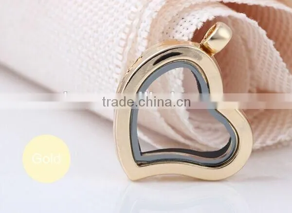 Smooth Heart Various Locket Yiwu Jewelry Manufacturer Fashion Jewelry With Full Crystal Rhinestone photo-5