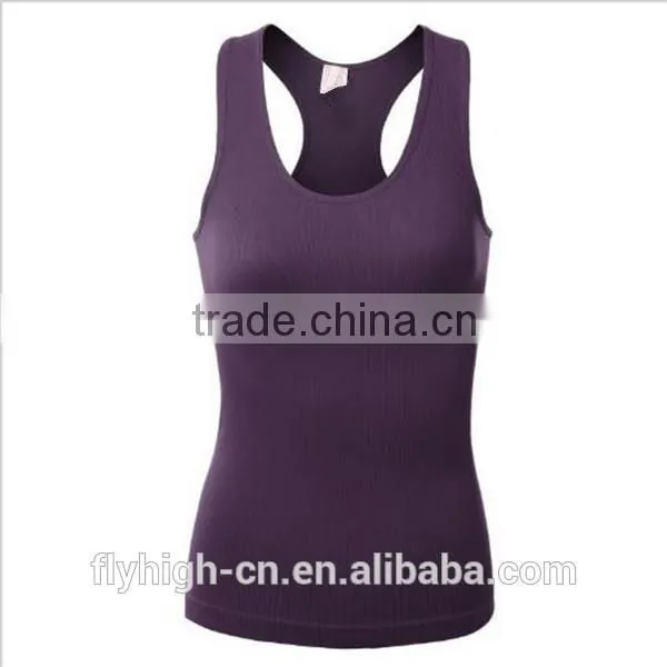 Ladies Summer Ribbed Spandex Racerback for Women photo-3