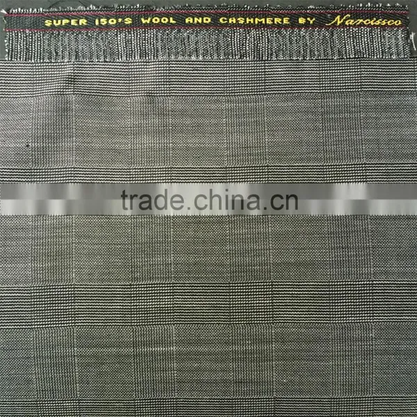 Italia Fashion Sharkskin and Check Designs Wool Fabric photo-3
