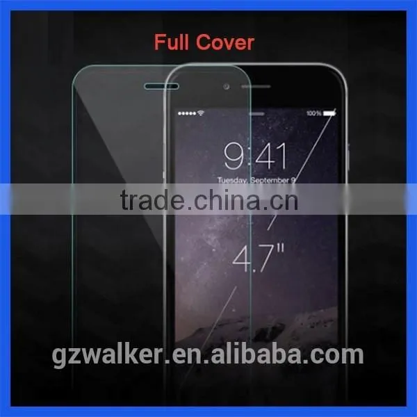 2015 Hot Selling High Quality 2.5D Ultra Thin Transparent Full Cover Tempered Glass Screen Protector for Iphone 6 6s 6s Plus