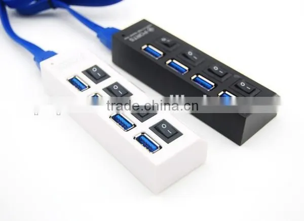 Computer 4 Ports 3.0 High Speed USB Hub With Swith Button photo-5