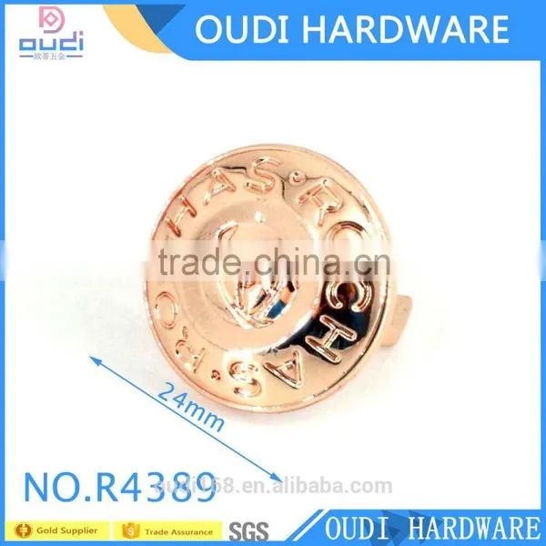 2016 Rose Gold Metal Badge Bag Hardware Painting Logo Plate for Leather Metal Logo Label photo-2
