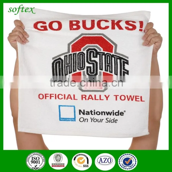 Wholesale 100% Cotton Logo Print Blank Rally Towels