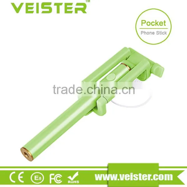 New Foldable Pocket Cable Smallest Aluminum Alloy Selfie Stick