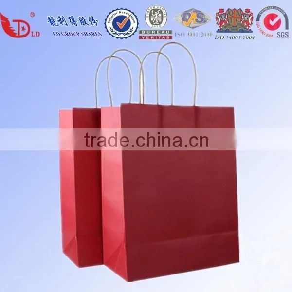 2016 Paper Gift Bag for Shopping,customized Printed Gift Bag