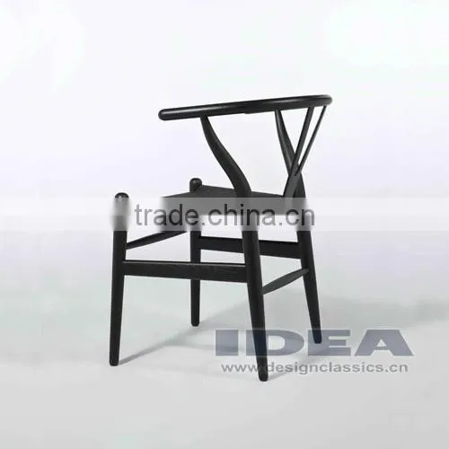 DC6013 Replica Hans Wegner Wishbone Chair - Beech Solid Wood in Black Color photo-4