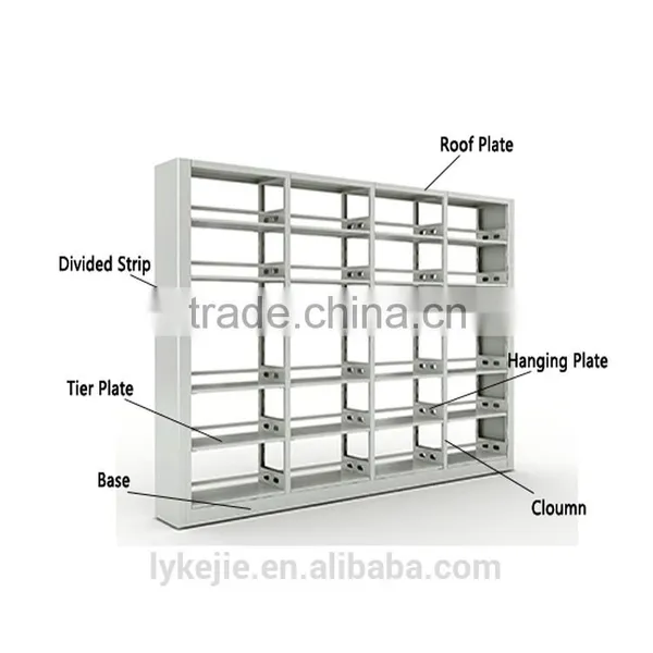 Double Side School Furniture Book Case Library Furniture Steel Book Shelf / Cheap Book Shelf photo-4