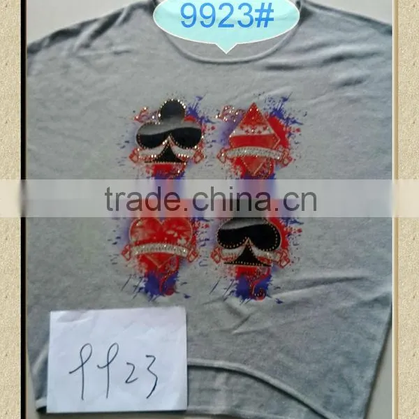 Women's Sweater Hoodie With Printing Design and Hot Drilling 9923#