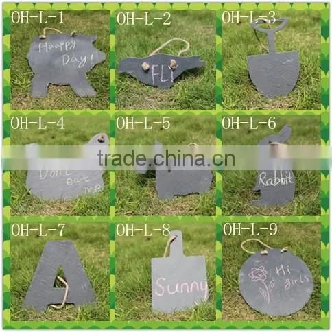 Different Shapes Hanging Slate Blackboard Garden Marker photo-2