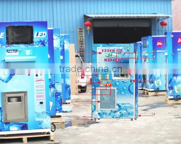 China Wholesale CE Certificate 3 Famous Brand Commpressor Commercial Automatic Ice Making And Vending Machine For Sale photo-2