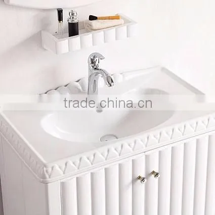ROCH 8037 Pure White Wood Cabinet Wooden Bathroom Vanity photo-2