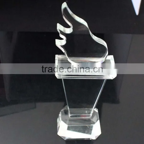 Beautiful Torch Shaped Crystal Blank Trophy for Sport Competition photo-4