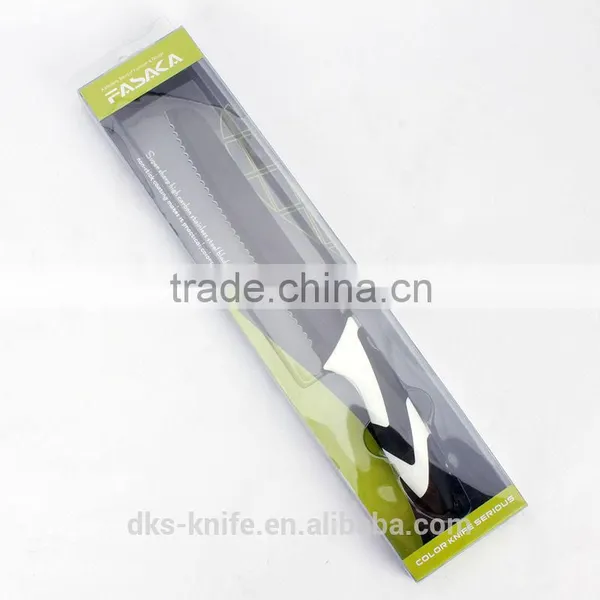 KP1302BPB New Packing With PVC Box Non-stick Coating 8 Inch Bread Colored Kitchen Cooking Knife