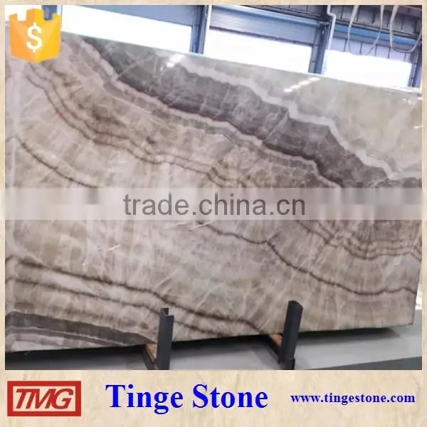 Elegant Wood Grain Onyx Slab on Hot Sale photo-4