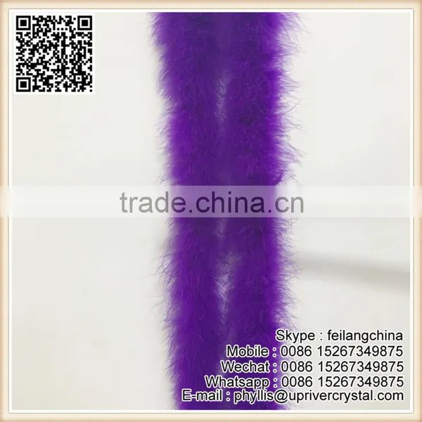 Wholesale Sexy Purple 20g Bleached Fluffy Feather Boa photo-2