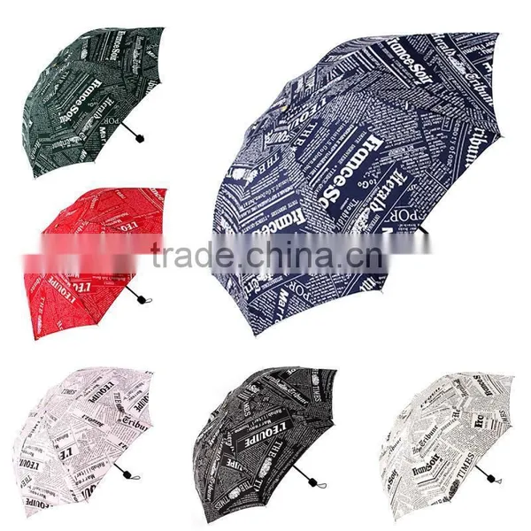 Newspaper Printing Manual Open 3 Section Umbrella photo-4