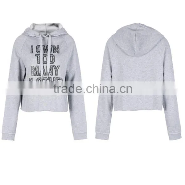 2015 Autumn New Push-off Nice Fashion Short Alphabet Printing Ladies Sweatshirt